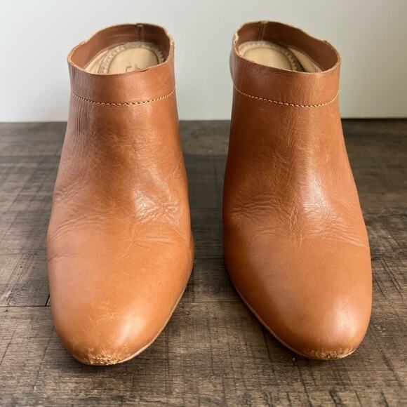 ANTHROPOLOGIE X MISS ALBRIGHT DENNIS BROWN MULE BOOTIES SIZE 9 - Picture 6 of 9
